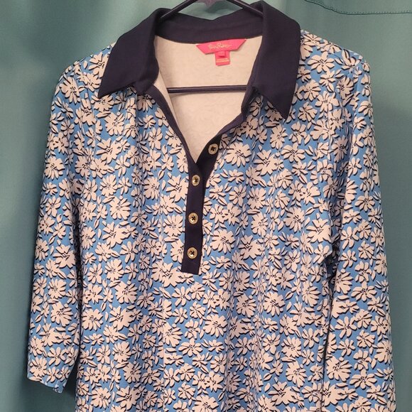 Lilly Pulitzer XL flower print shift dress - Picture 1 of 3